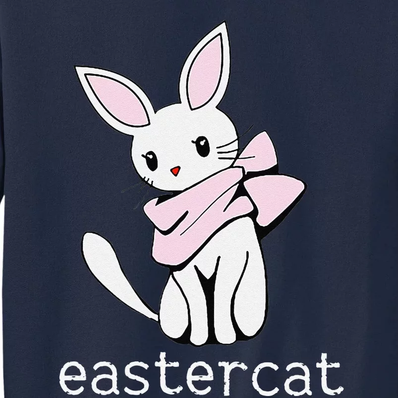 Happy Easter Eastercat Cat With Rabbit Ears Tall Sweatshirt