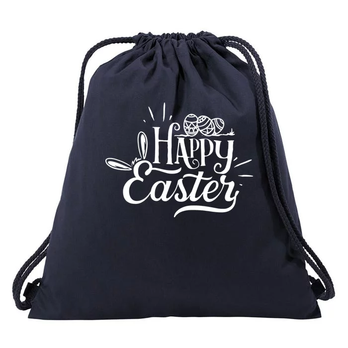 Happy Easter Egg Holiday Drawstring Bag