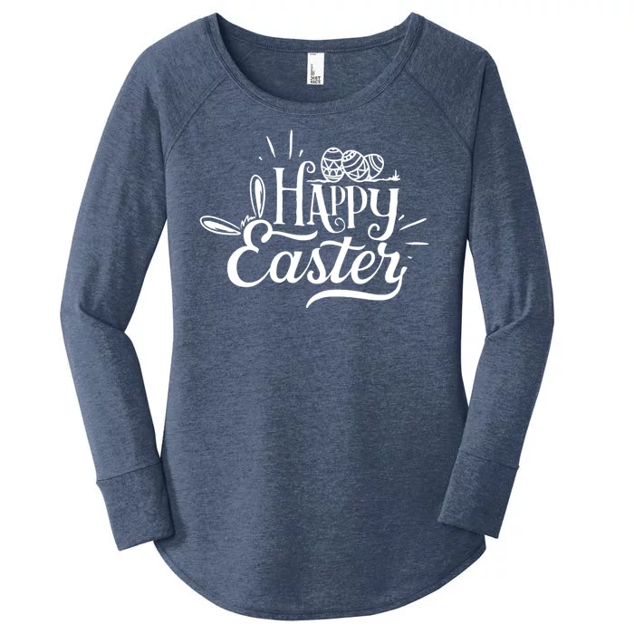 Happy Easter Egg Holiday Women's Perfect Tri Tunic Long Sleeve Shirt