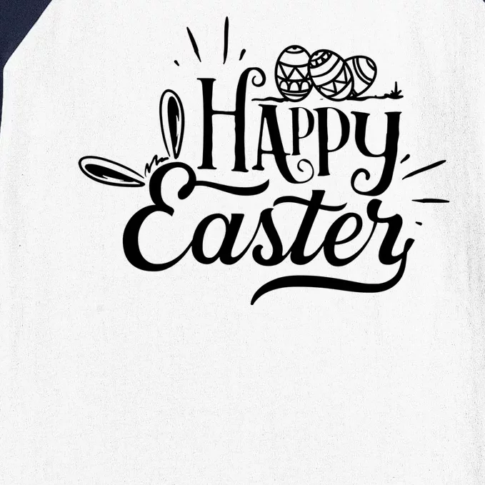 Happy Easter Egg Holiday Baseball Sleeve Shirt