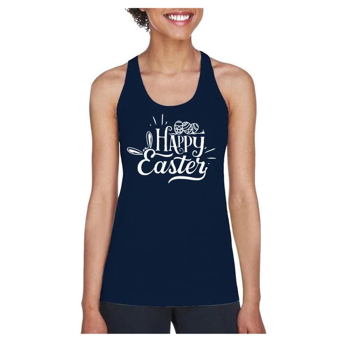 Happy Easter Egg Holiday Women's Racerback Tank