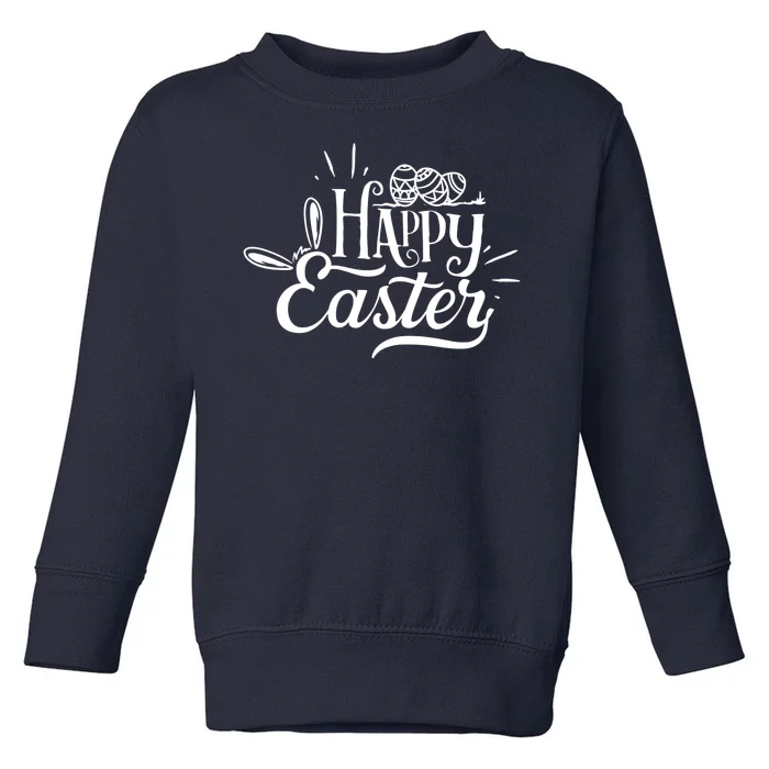 Happy Easter Egg Holiday Toddler Sweatshirt