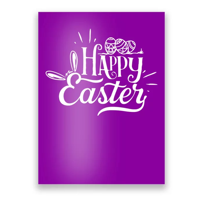 Happy Easter Egg Holiday Poster