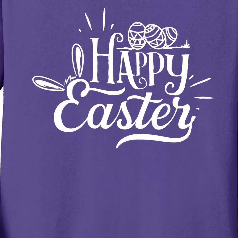 Happy Easter Egg Holiday Kids Long Sleeve Shirt