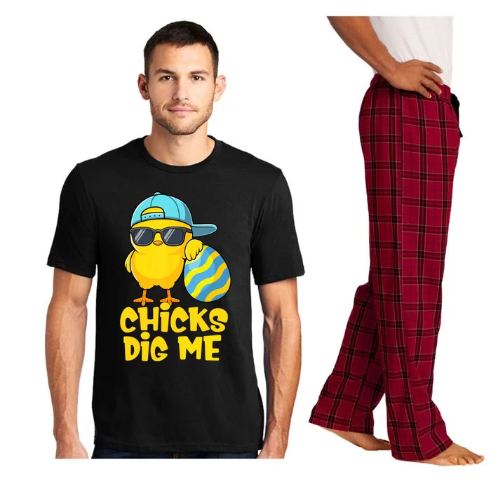 Happy Easter Funny Chicks Dig Me Easter Pajama Set