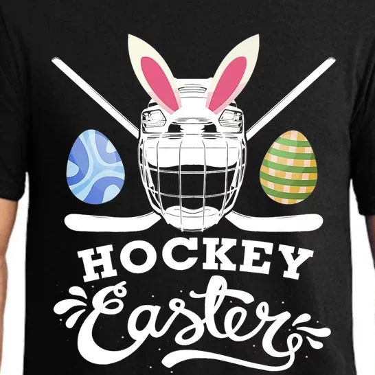 Hockey Easter Funny Easter Day Ice Hockey Player Pajama Set