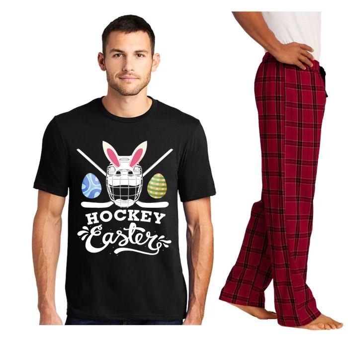 Hockey Easter Funny Easter Day Ice Hockey Player Pajama Set