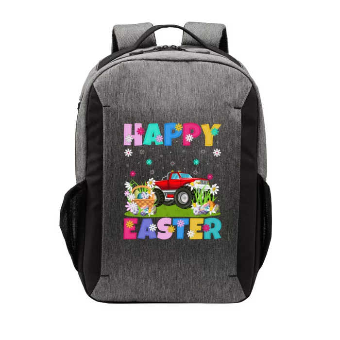 Happy Easter Funny Floral Monster Truck Easter Sunday Gift Vector Backpack