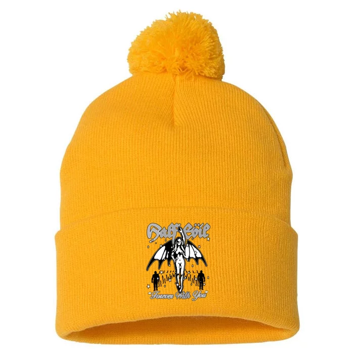 Half Evil Forever With You Pom Pom 12in Knit Beanie