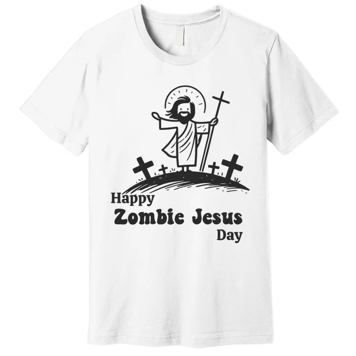 Happy Easter Funny Zombie Jesus Premium T-Shirt