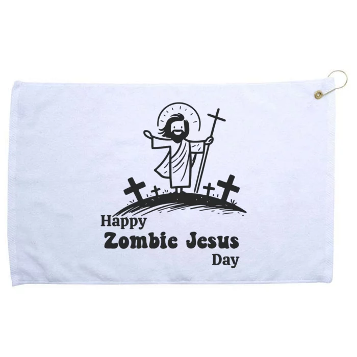 Happy Easter Funny Zombie Jesus Grommeted Golf Towel