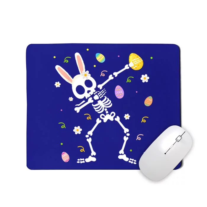 Happy Easter Funny Dabbing Bunny Skeleton Hunting Eggs Gift Mousepad