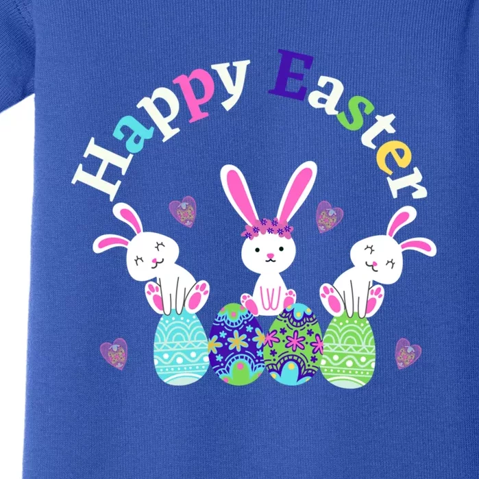 Happy Easter For Sunday School Or Egg Hunt Happy Easter Tee Funny Gift Baby Bodysuit