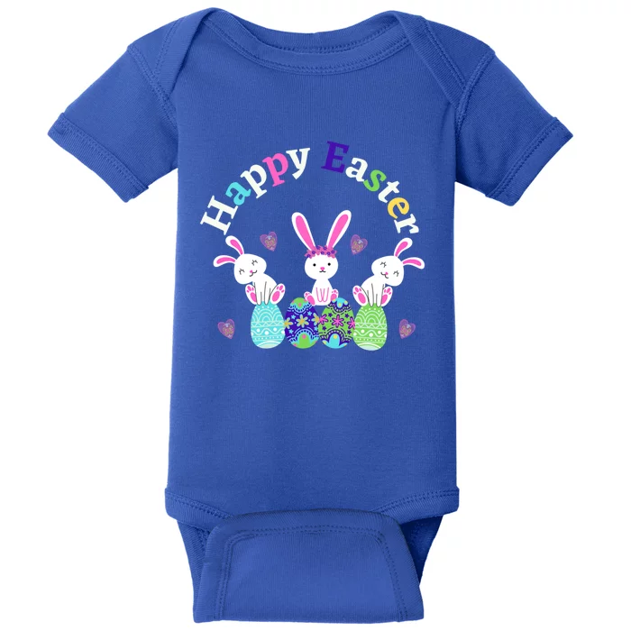 Happy Easter For Sunday School Or Egg Hunt Happy Easter Tee Funny Gift Baby Bodysuit