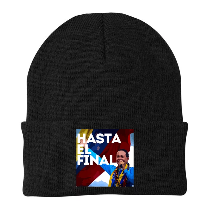 Hasta El Final Maria Corina Venezuela Libre Knit Cap Winter Beanie