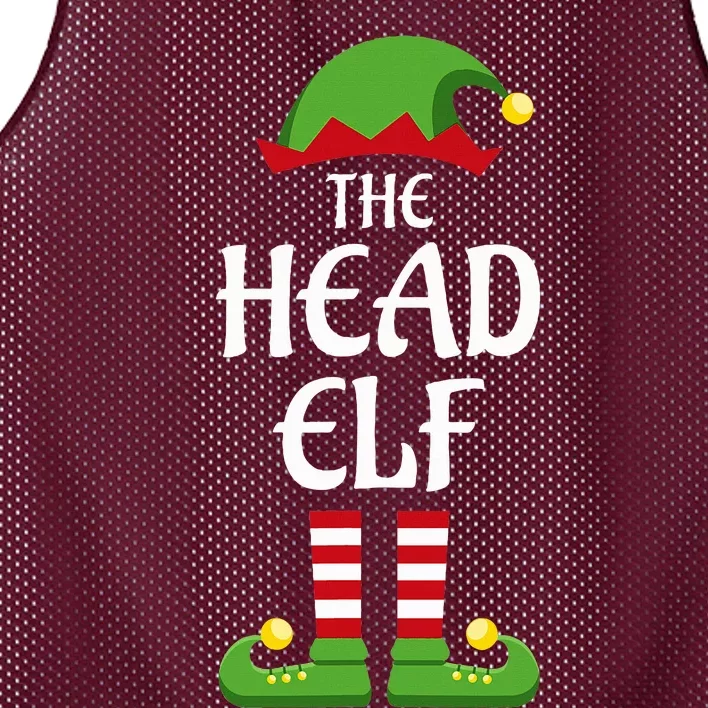 Head Elf Family Matching Group Christmas Mesh Reversible Basketball Jersey Tank