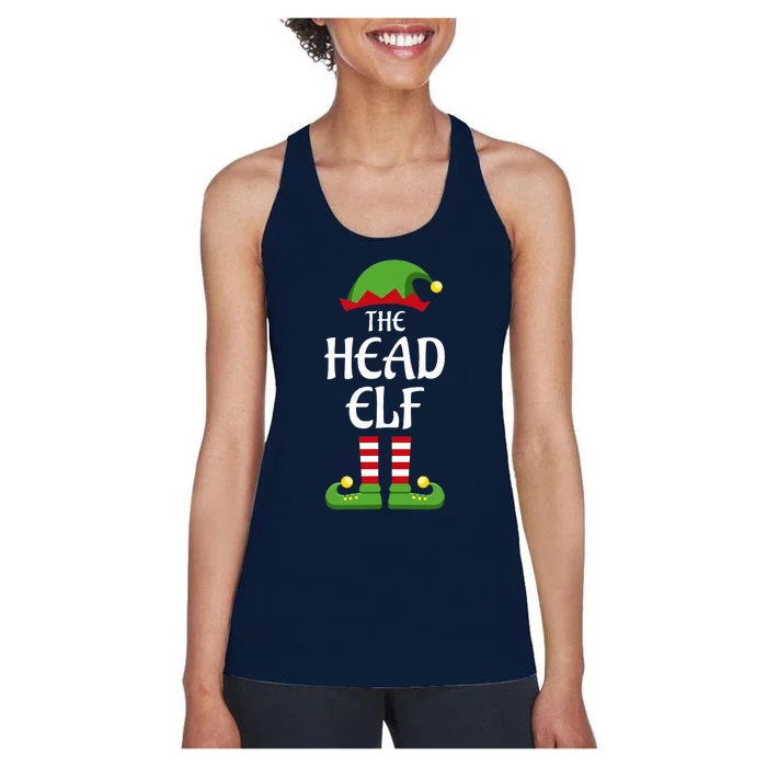 Head Elf Family Matching Group Christmas Women's Racerback Tank