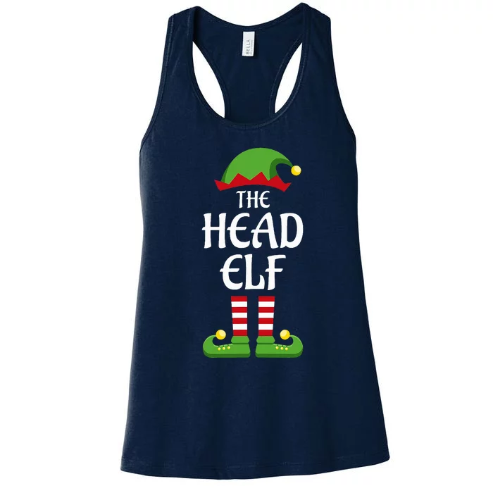 Head Elf Family Matching Group Christmas Women's Racerback Tank