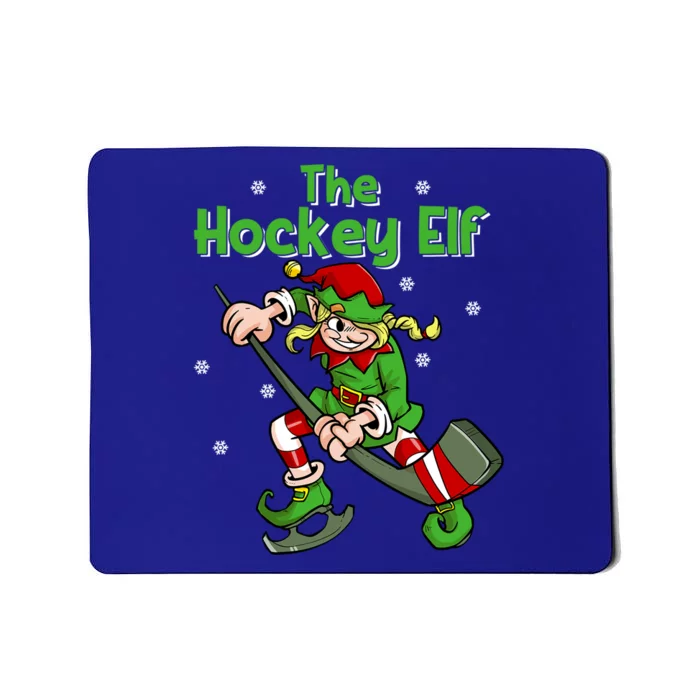 Hockey Elf Female Ice Hockey Player Christmas Great Gift Mousepad