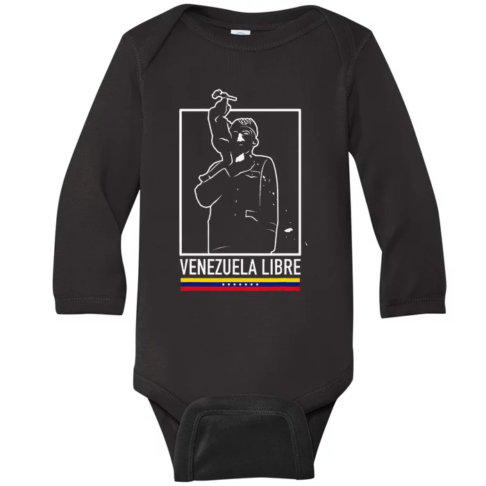 Hasta El Final Abajo Cadenas Venezuela Libre Baby Long Sleeve Bodysuit