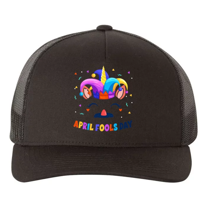 Happy Easter Fool's Day 1st April Unicorn Face Yupoong Adult 5-Panel Trucker Hat