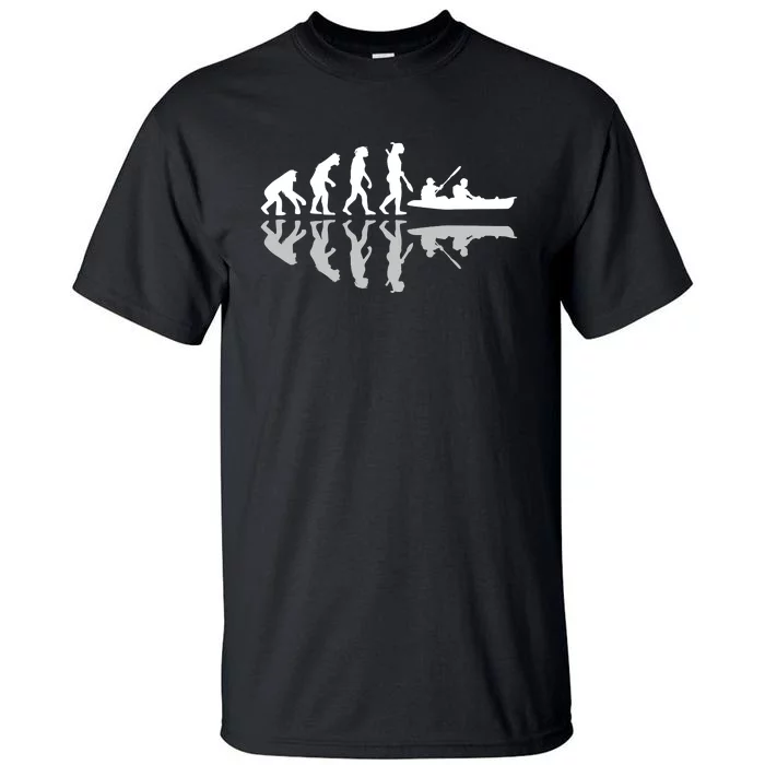 Human Evolution Funny Canoeing Humor River Adventure Tall T-Shirt