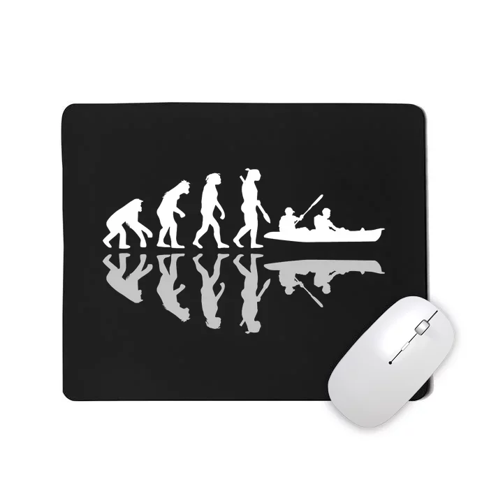 Human Evolution Funny Canoeing Humor River Adventure Mousepad