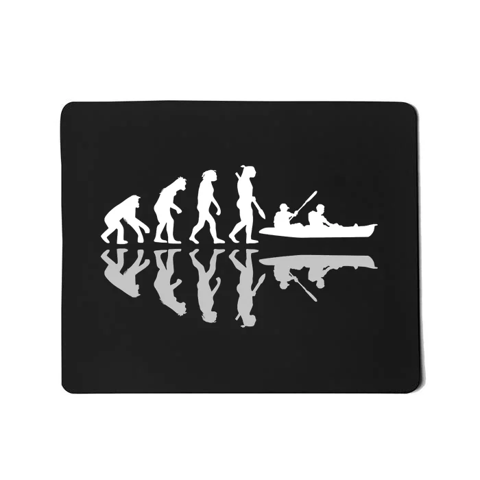 Human Evolution Funny Canoeing Humor River Adventure Mousepad