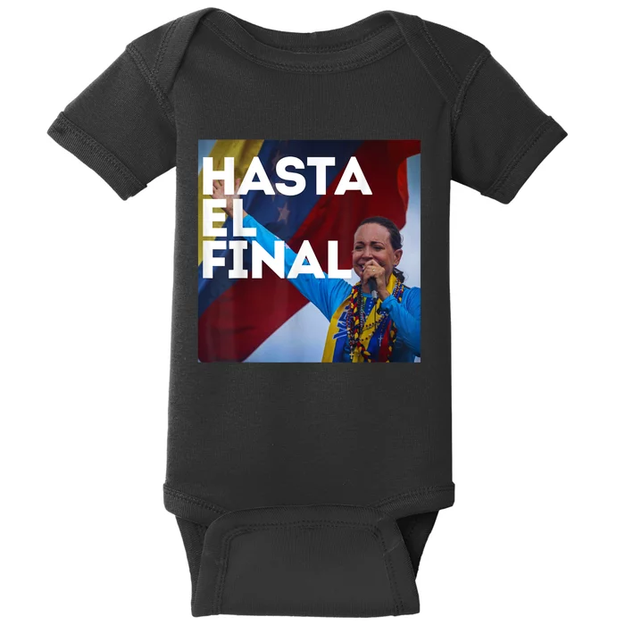 Hasta El Final Maria Corina Venezuela Libre Baby Bodysuit