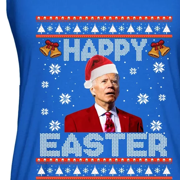 Happy Easter Funny Joe Biden Ugly Christmas Sweater Xmas Cute Gift Ladies Essential Flowy Tank