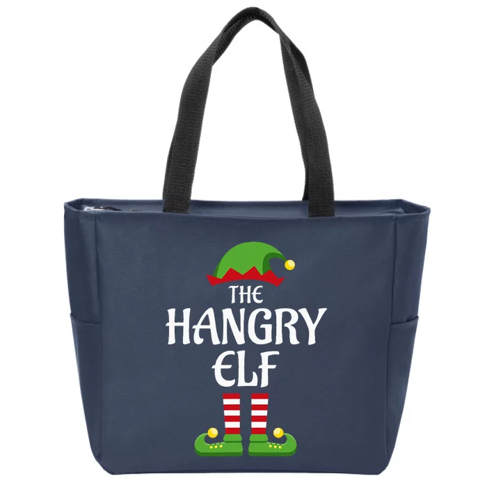 Hangry Elf Family Matching Group Christmas Zip Tote Bag