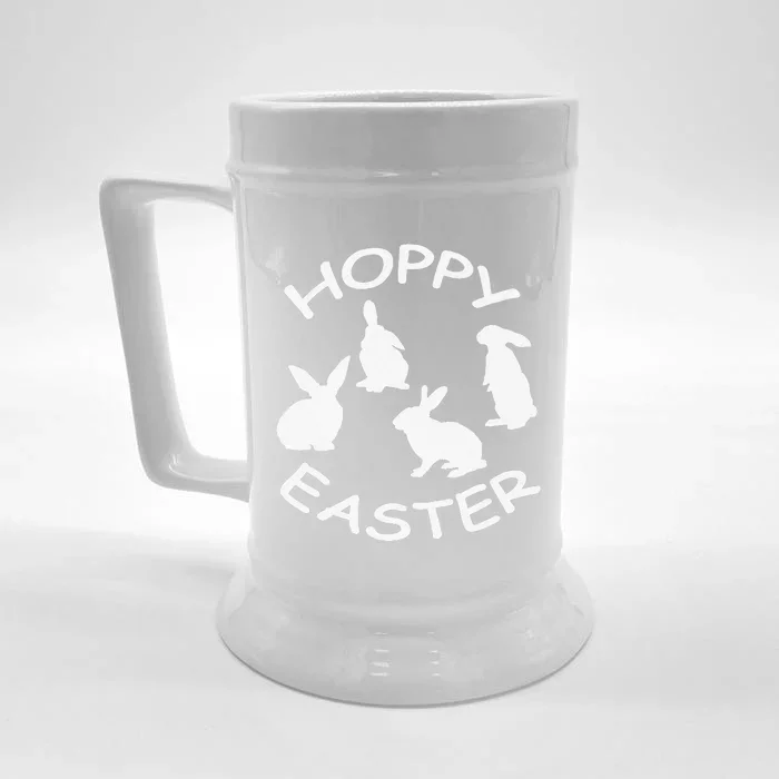 Happy Easter Funny Hoppy Easter Bunny Rabbit Gift Front & Back Beer Stein