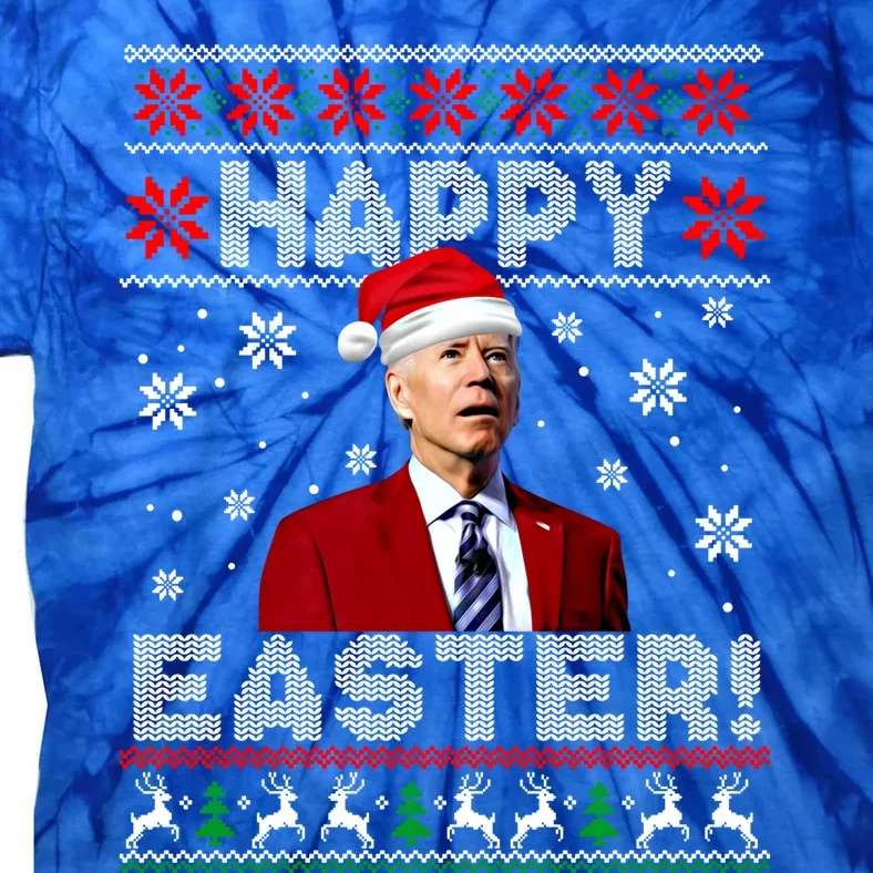 Happy Easter Funny Joe Biden Ugly Christmas Sweater Gift Tie-Dye T-Shirt