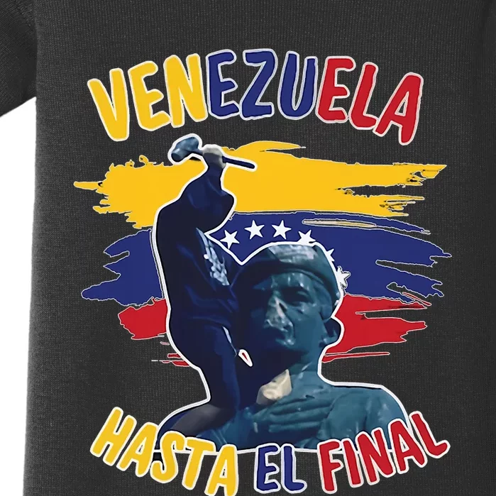 Hasta El Final Venezuela Flag Bandera De Venezuela 2024 Baby Bodysuit