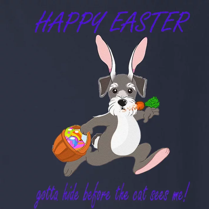 HAPPY EASTER FUNNY MINI SCHNAUZER BUNNY WITH BASKET Toddler Long Sleeve Shirt