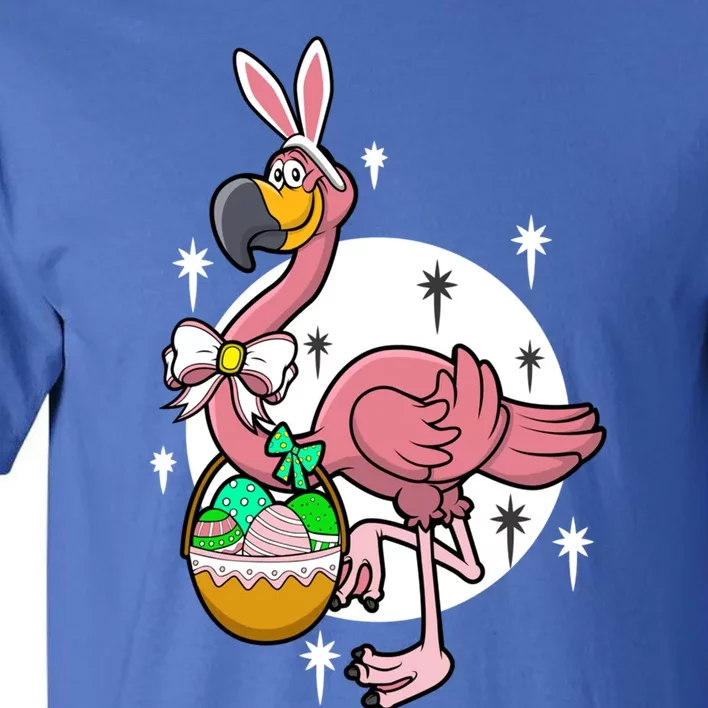 Happy Easter Flamingos Hunting Eggs Flamingo Rabbit Ears Meaningful Gift Tall T-Shirt