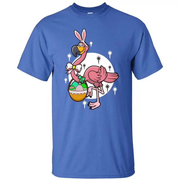 Happy Easter Flamingos Hunting Eggs Flamingo Rabbit Ears Meaningful Gift Tall T-Shirt