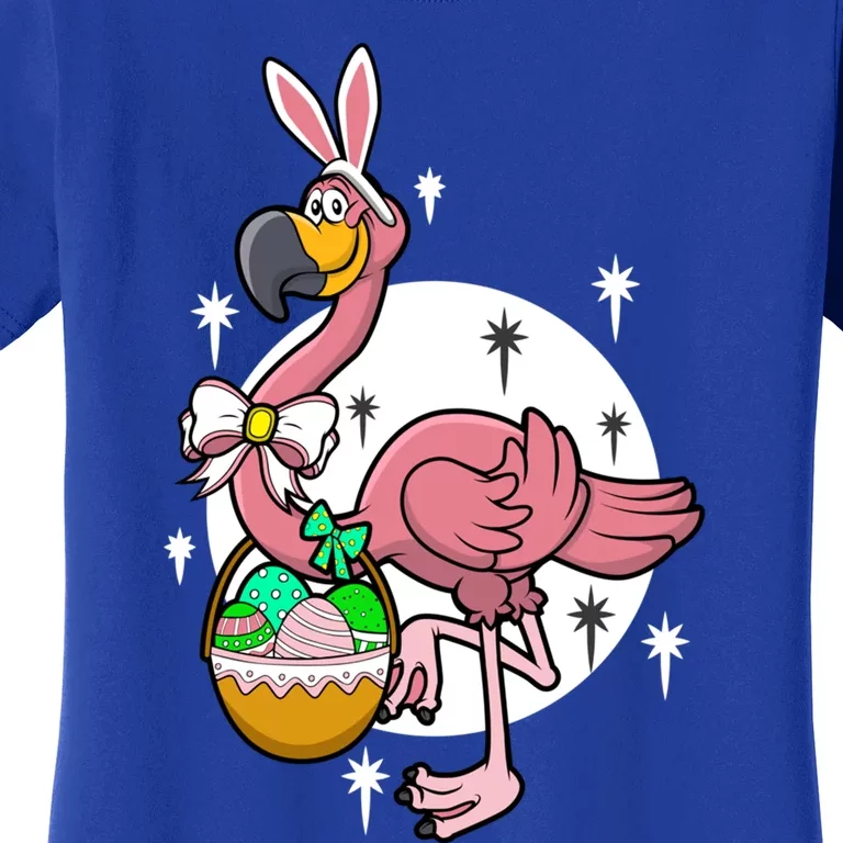 Happy Easter Flamingos Hunting Eggs Flamingo Rabbit Ears Meaningful Gift Women's T-Shirt