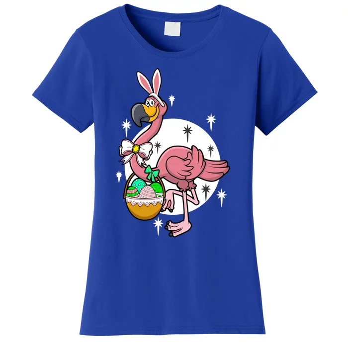 Happy Easter Flamingos Hunting Eggs Flamingo Rabbit Ears Meaningful Gift Women's T-Shirt