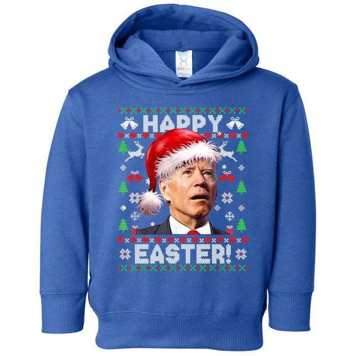 Happy Easter Funny Joe Biden Ugly Christmas Sweater Funny Gift Toddler Hoodie