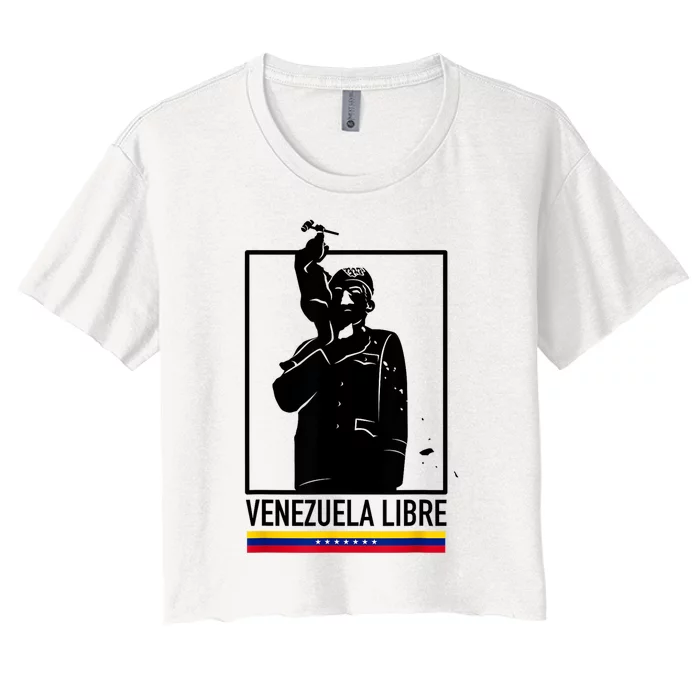 Hasta El Final Abajo Cadenas Venezuela Libre Women's Crop Top Tee