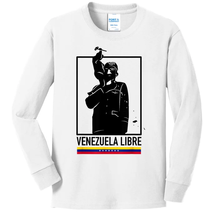 Hasta El Final Abajo Cadenas Venezuela Libre Kids Long Sleeve Shirt