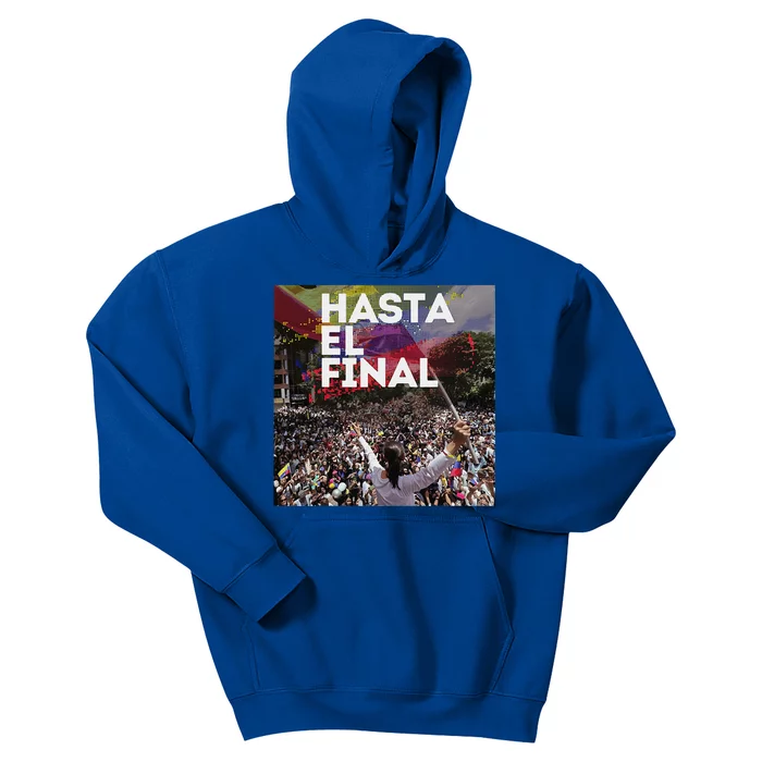 Hasta El Final Venezuela MaríA Corina Machado Kids Hoodie