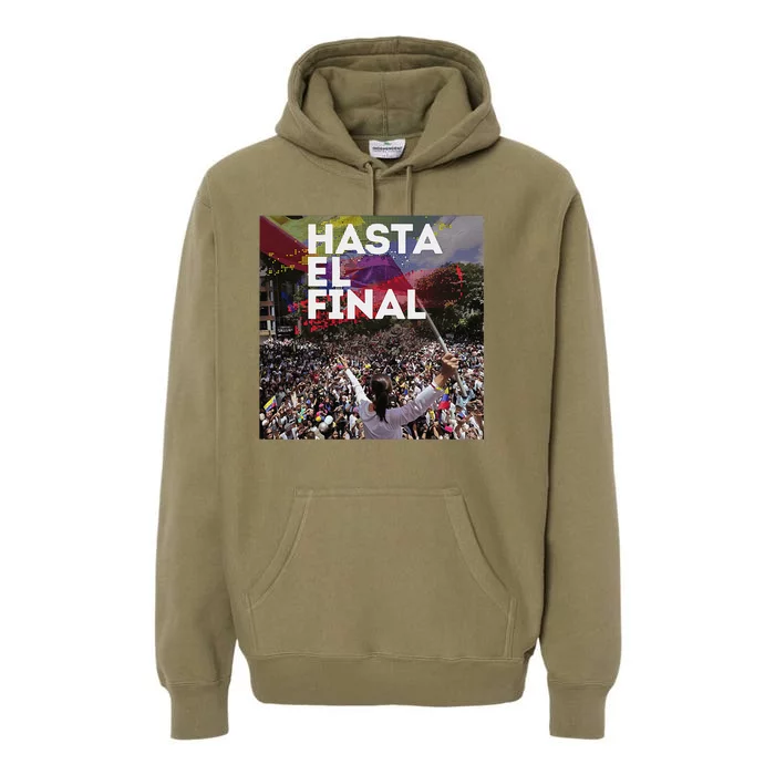 Hasta El Final Venezuela MaríA Corina Machado Premium Hoodie