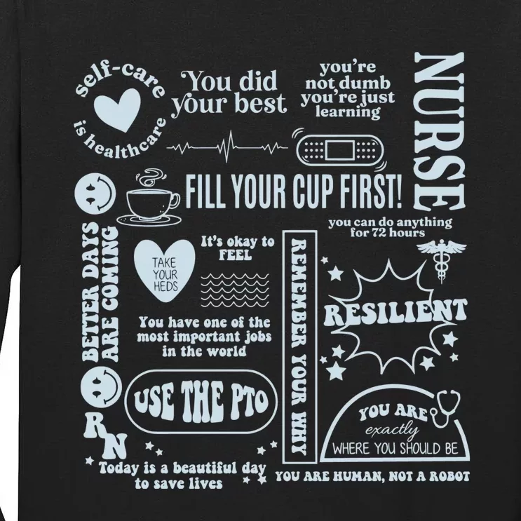 Healthcare Essentials Fill Your Cup First Tall Long Sleeve T-Shirt