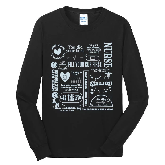 Healthcare Essentials Fill Your Cup First Tall Long Sleeve T-Shirt