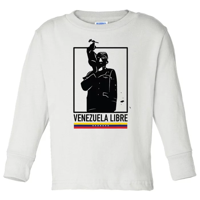 Hasta El Final Abajo Cadenas Venezuela Libre Toddler Long Sleeve Shirt