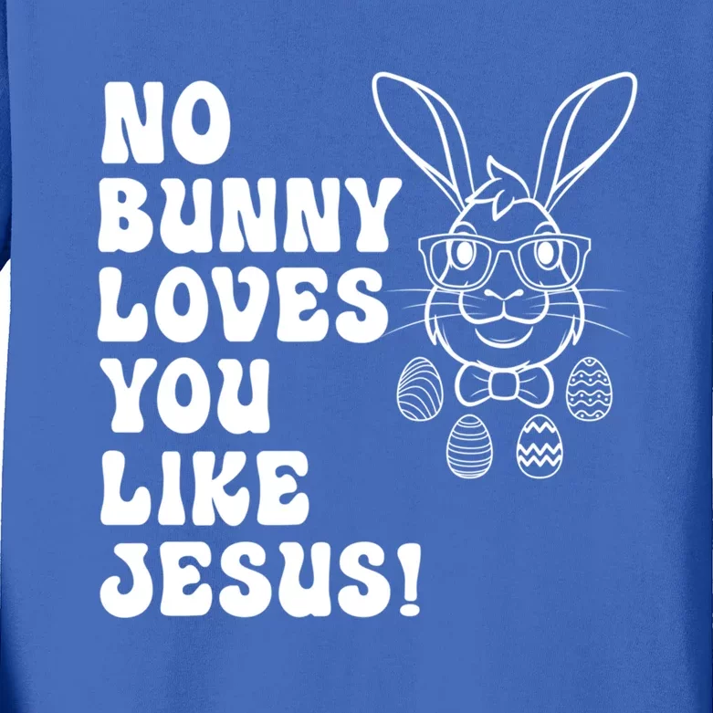 Hoppy Easter Group Eggs No Bunny Love You Like Jesus Cool Gift Kids Long Sleeve Shirt