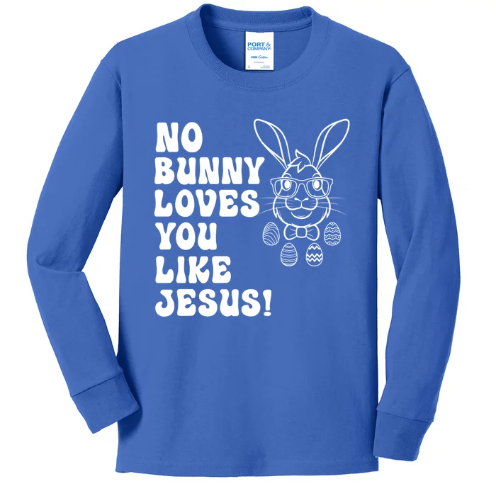 Hoppy Easter Group Eggs No Bunny Love You Like Jesus Cool Gift Kids Long Sleeve Shirt