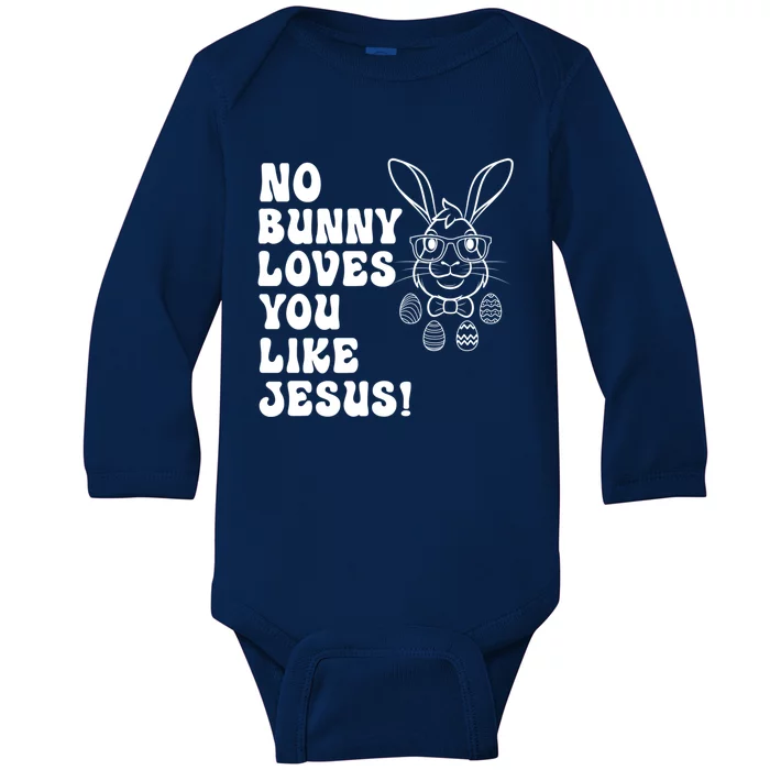 Hoppy Easter Group Eggs No Bunny Love You Like Jesus Cool Gift Baby Long Sleeve Bodysuit